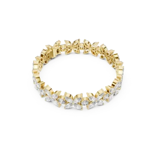 Ethereal Marquise and Round Brilliant Floral Tennis Bracelet