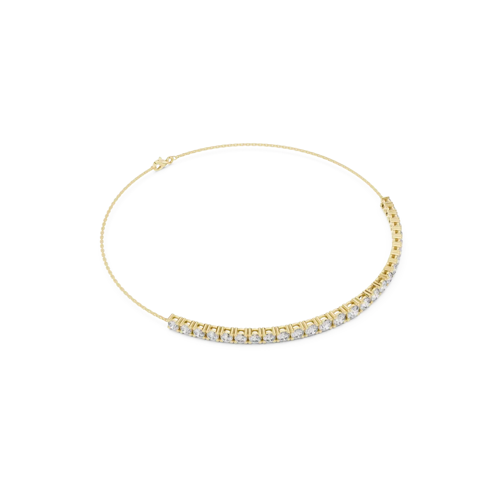 Embrace timeless elegance with this brilliant-cut tennis bracelet. Featuring high-quality DIAMEUR diamonds set in pure gold, it is a must-have piece.