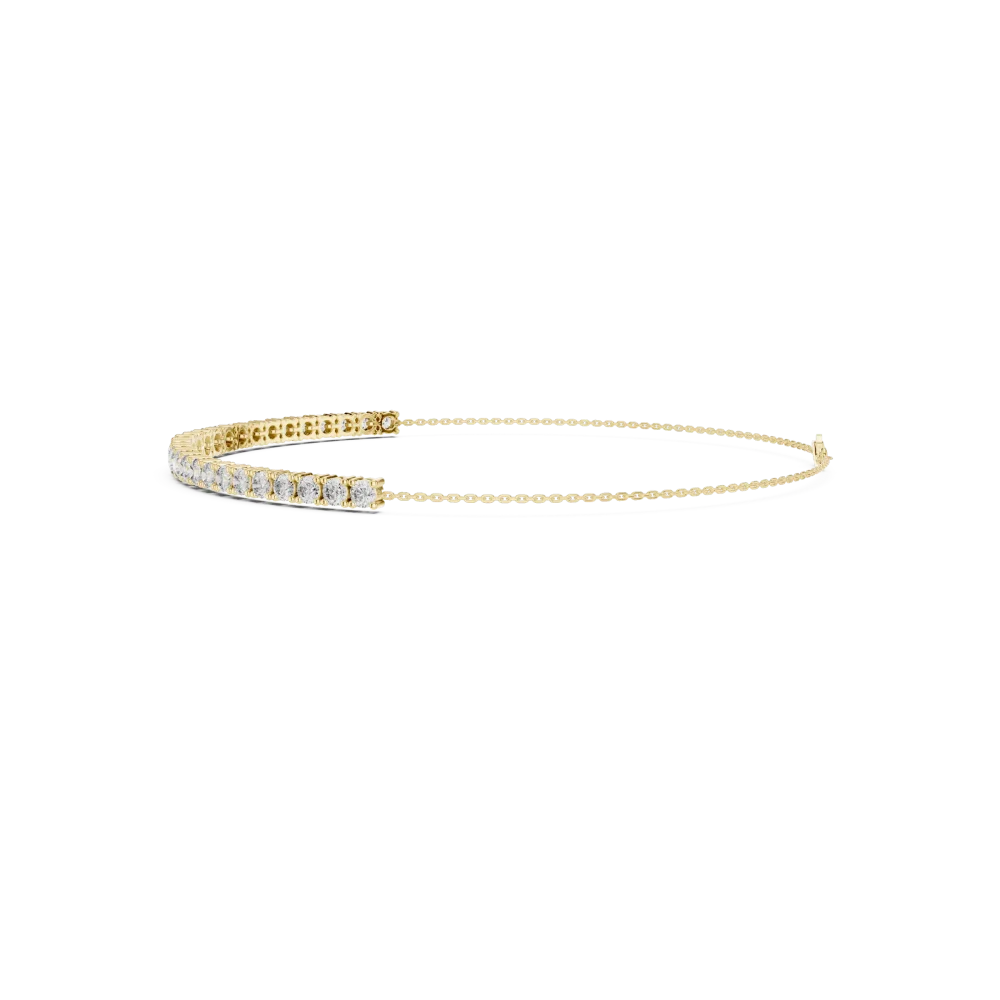 Ethereal Round Brilliant Cut Linear Tennis Bracelet - Image 3