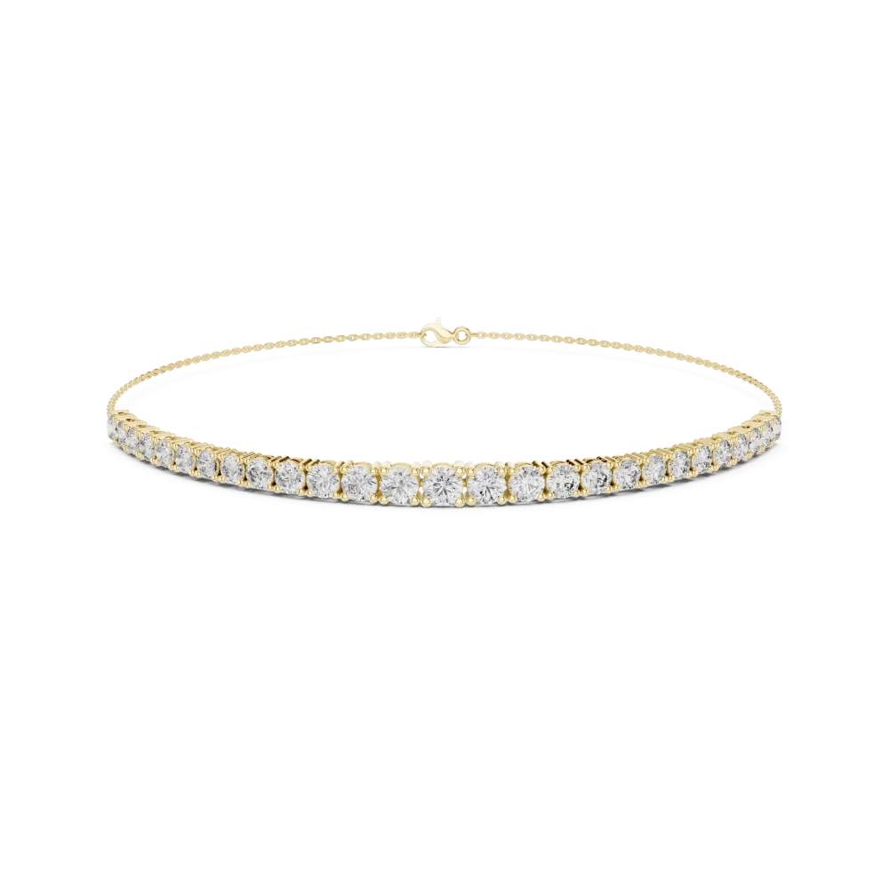 Ethereal Round Brilliant Cut Linear Tennis Bracelet - Image 2