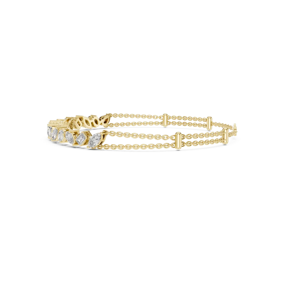Ethereal Multi-Shape Alternating Statement Tennis Bracelet - Image 3