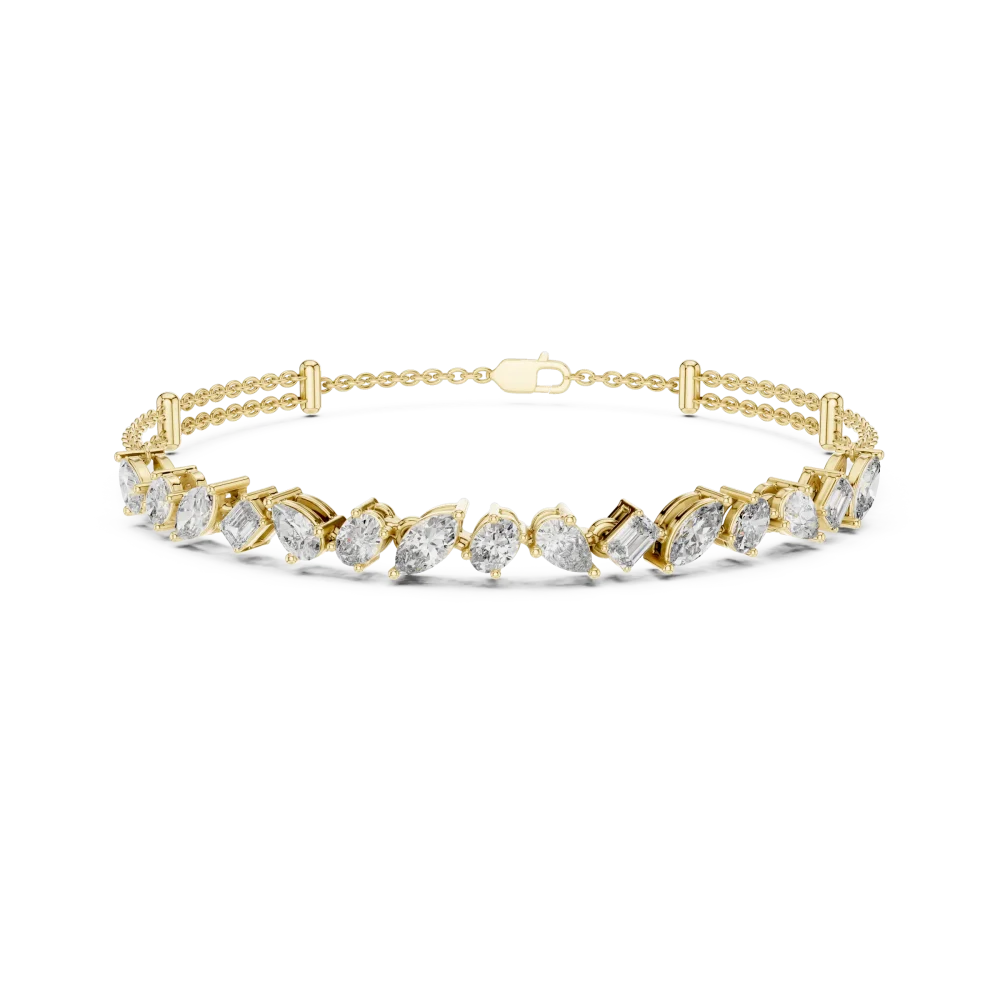 Ethereal Multi-Shape Alternating Statement Tennis Bracelet - Image 2