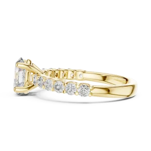 Ethereal Oval Cut Pavé-Set Solitaire Ring - Image 4