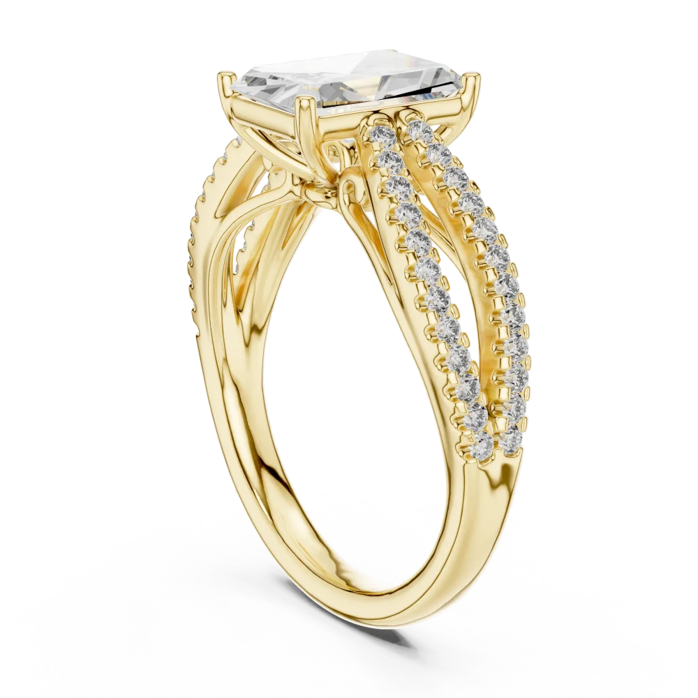 Luminary Radiant Cut Split-Shank Solitaire Ring - Image 3