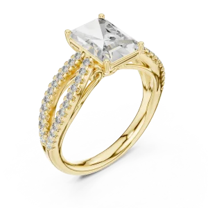 Luminary Radiant Cut Split-Shank Solitaire Ring