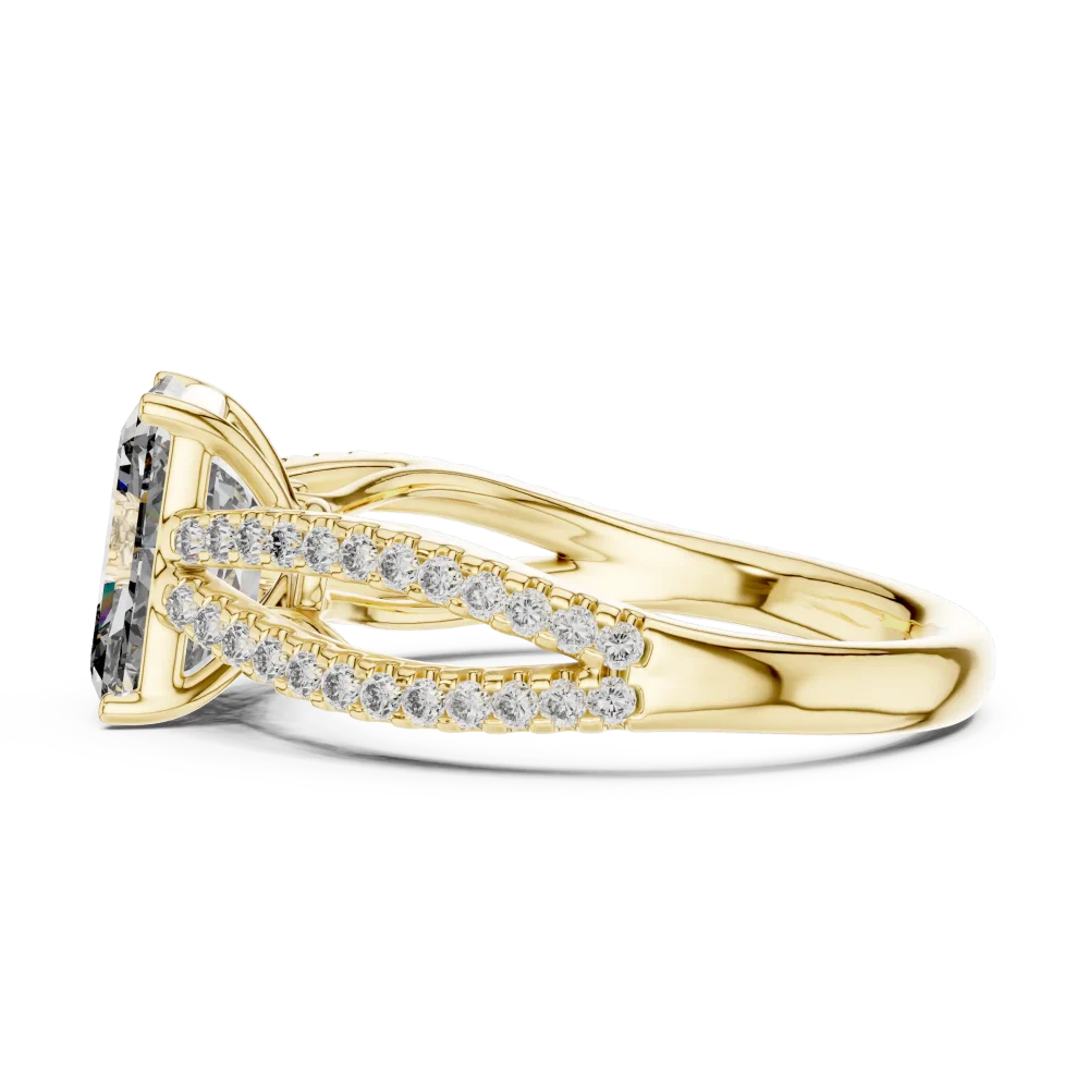 Luminary Radiant Cut Split-Shank Solitaire Ring - Image 4