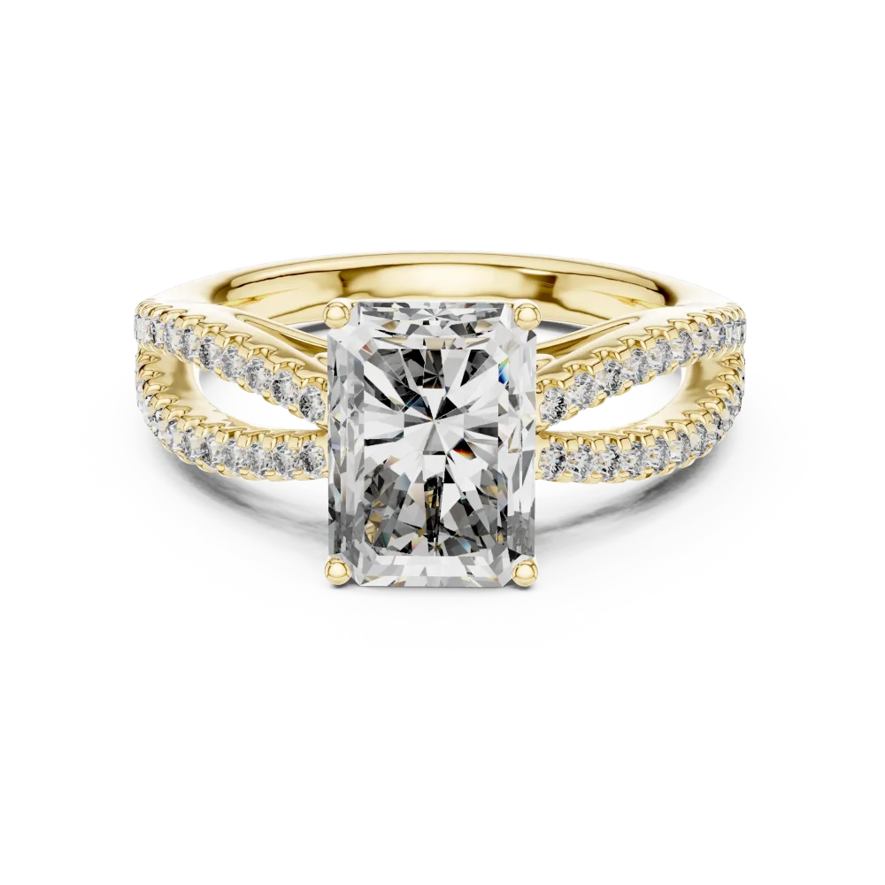 Luminary Radiant Cut Split-Shank Solitaire Ring - Image 2