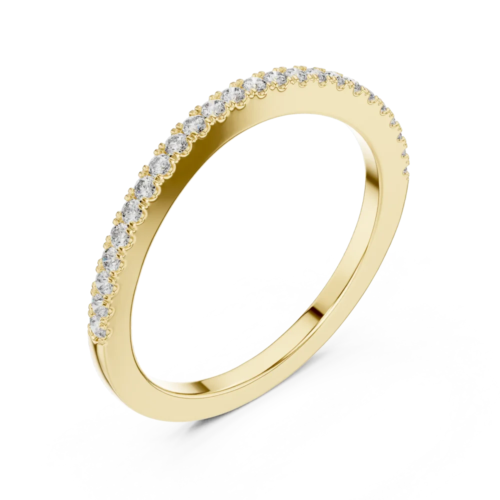 Discover the radiant beauty of our pavé-set round DIAMEUR lab-grown diamond eternity band. Elevate your collection with this modern, sustainable luxury.