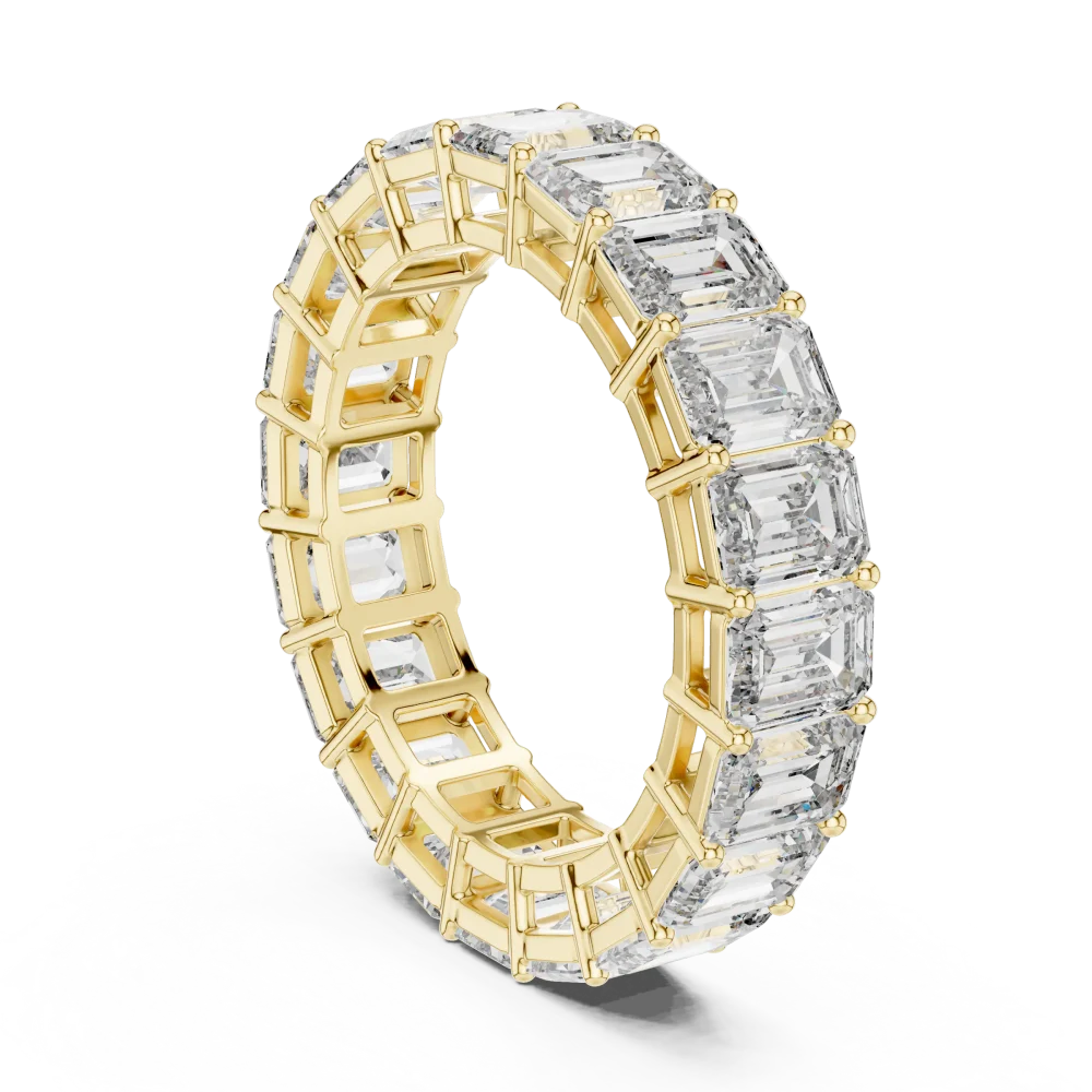 Symmetry Emerald Cut Architectural Eternity Band - Image 3