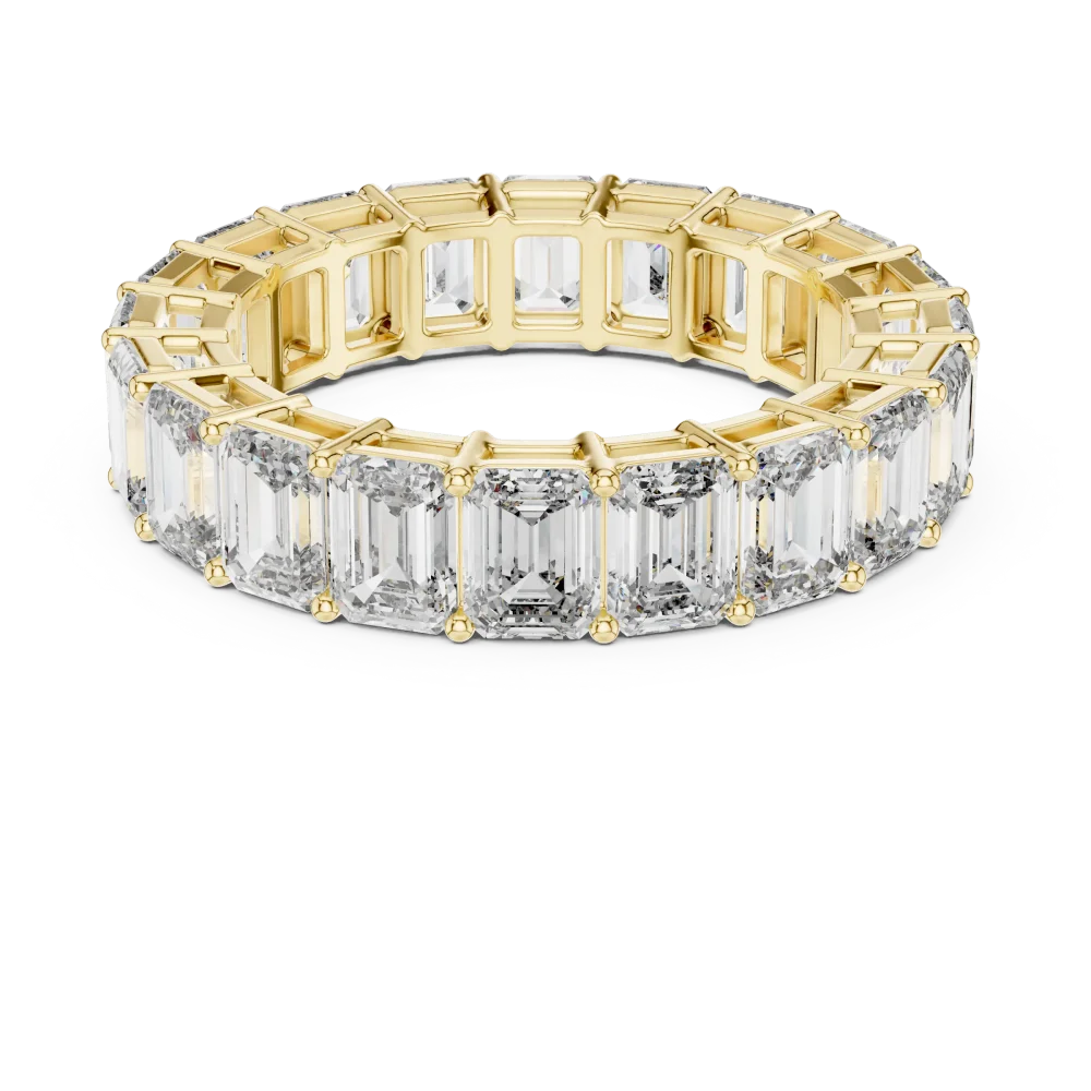 Symmetry Emerald Cut Architectural Eternity Band - Image 2