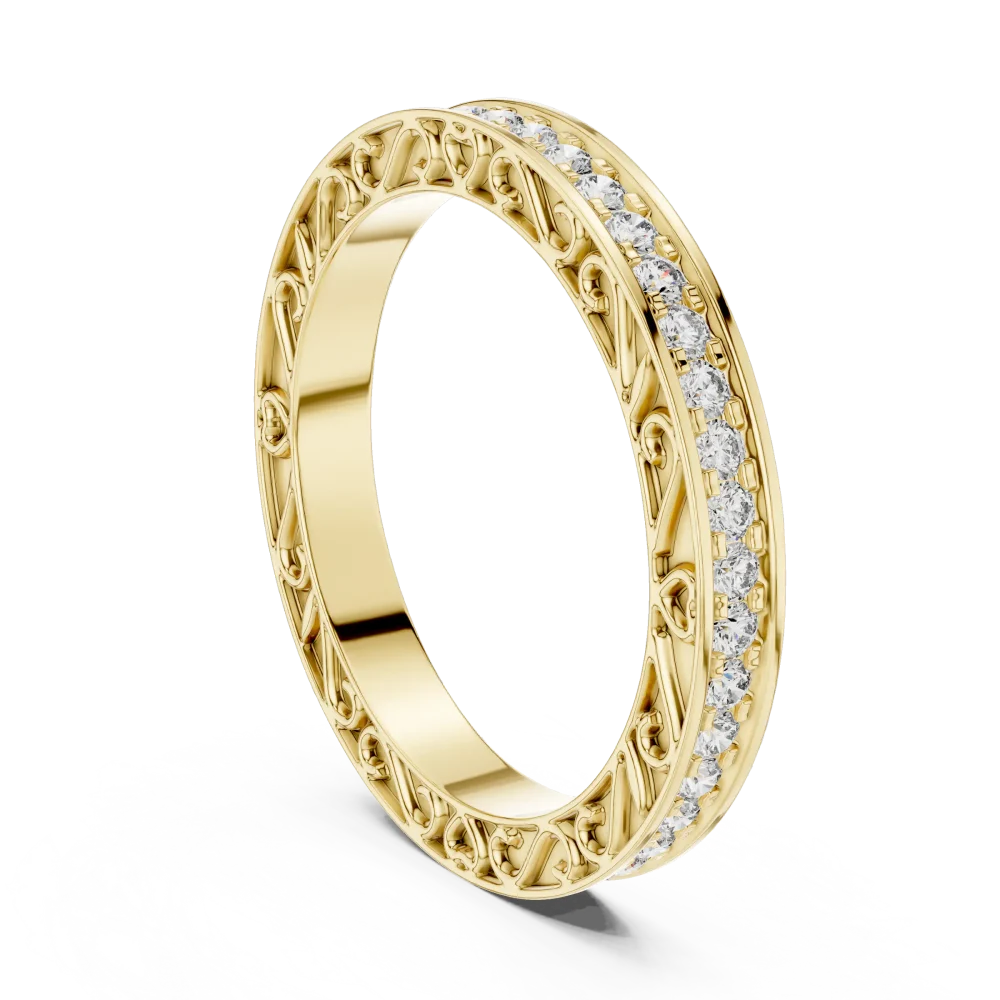 Ethereal Luminary Round Brilliant Pavé-Set Eternity Band - Image 3