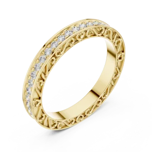 Ethereal Luminary Round Brilliant Pavé-Set Eternity Band