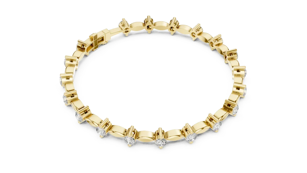 Adorn your wrist with the Luminary Round Brilliant Infinite Link Tennis Bracelet. Experience unparalleled fire and modern luxury. Shop this piece today.