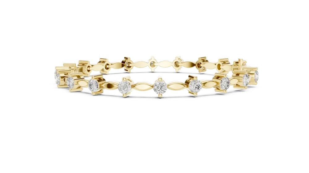 Luminary Round Brilliant Infinite Link Tennis Bracelet - Image 3