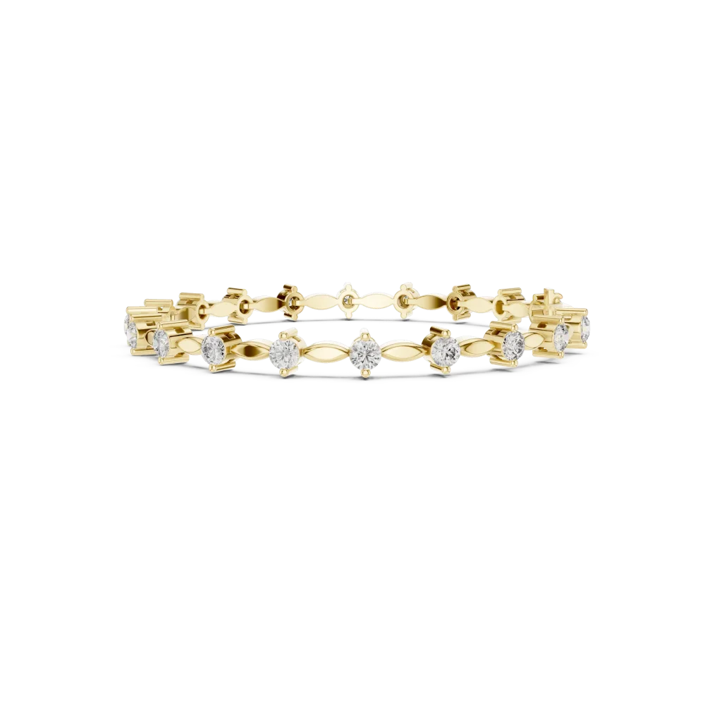 Luminary Round Brilliant Infinite Link Tennis Bracelet - Image 3