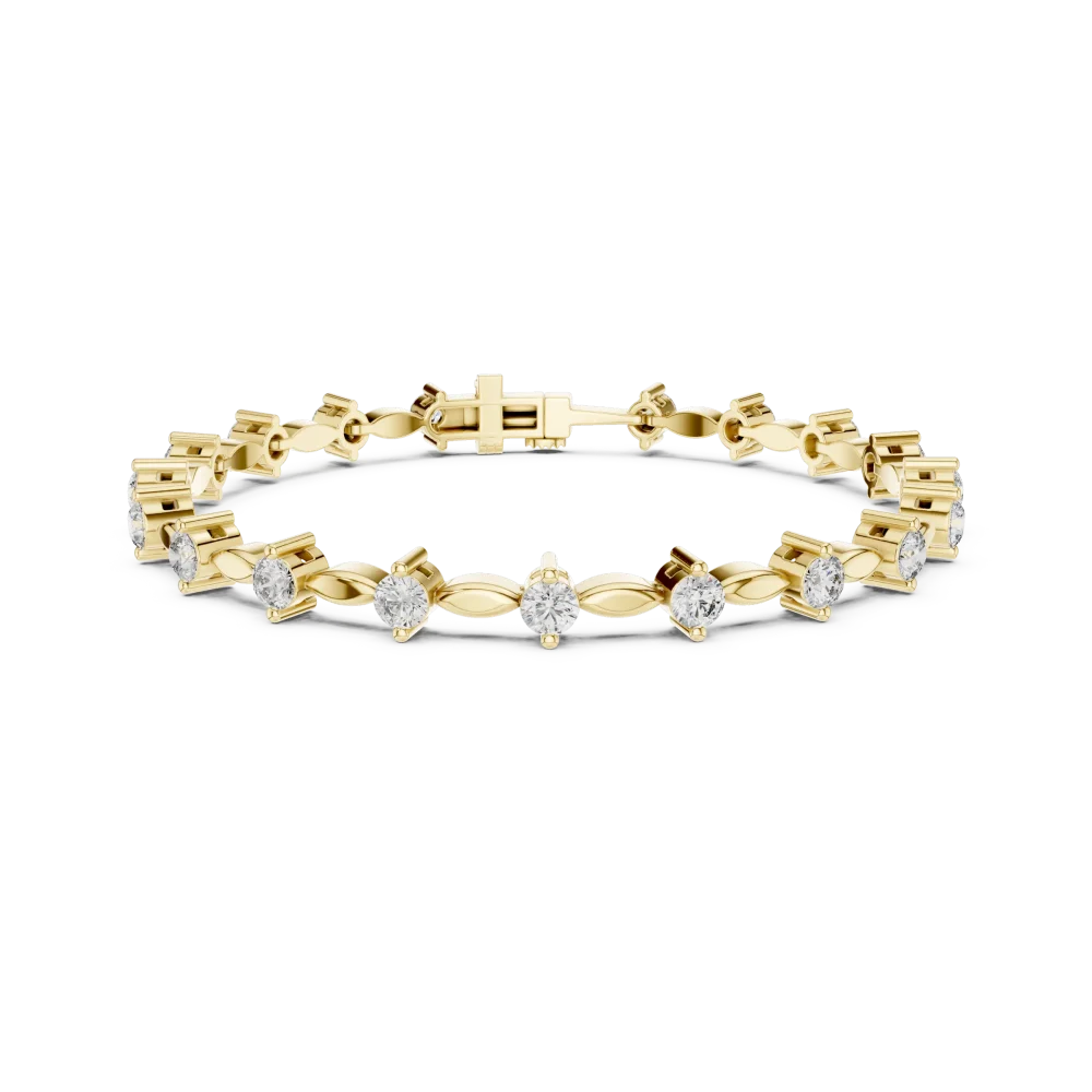 Luminary Round Brilliant Infinite Link Tennis Bracelet - Image 2