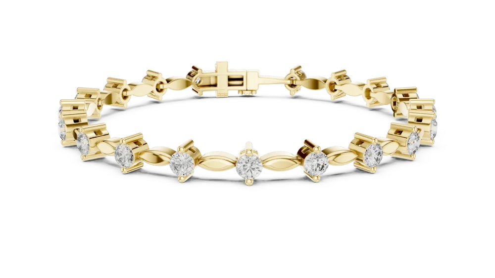 Infinite Radiance Round Brilliant Cut Link Tennis Bracelet - Image 2