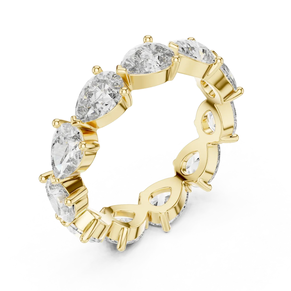 Discover the brilliance of our pear cut eternity band, featuring premium DIAMEUR lab-grown diamonds. A modern classic for your collection. Shop now.