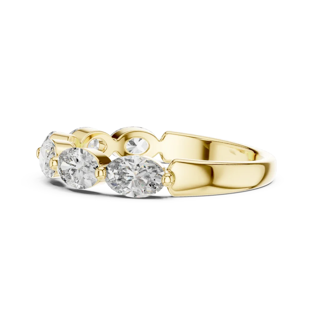 Ethereal Oval Cut Shared Prong Eternity Band - Image 4