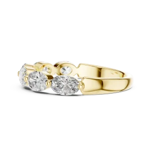 Ethereal Oval Cut Shared Prong Eternity Band - Image 4