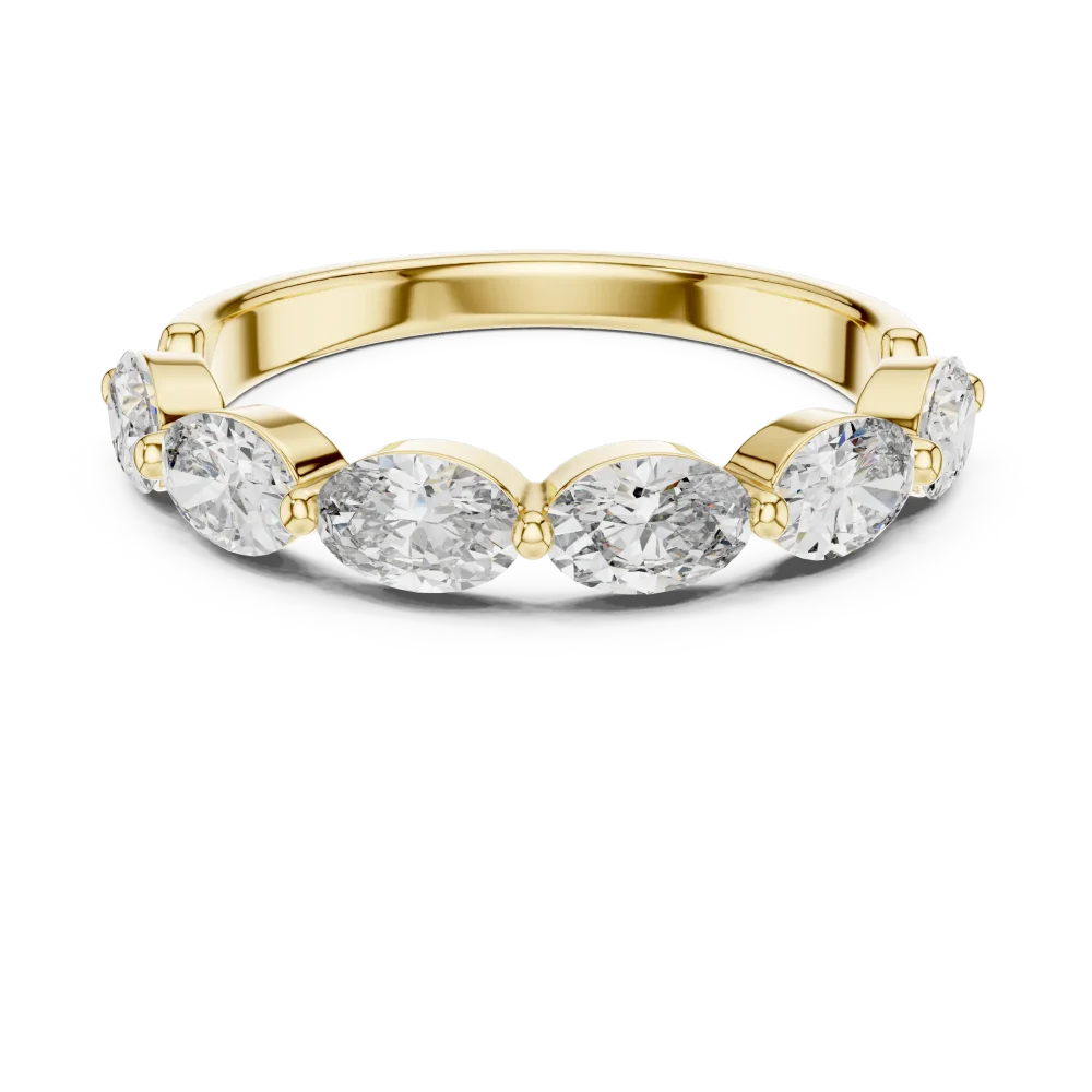 Ethereal Oval Cut Shared Prong Eternity Band - Image 2