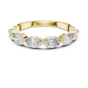 Ethereal Oval Cut Shared Prong Eternity Band - Image 2