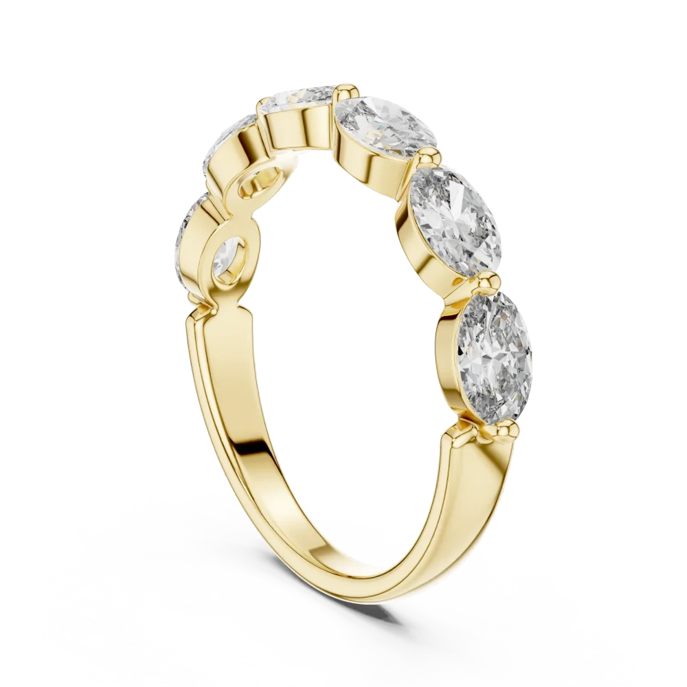 Ethereal Oval Cut Shared Prong Eternity Band - Image 3