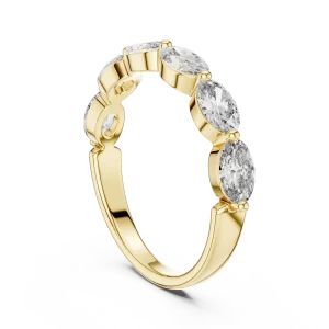 Ethereal Oval Cut Shared Prong Eternity Band - Image 3