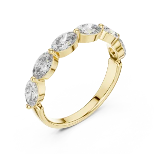 Ethereal Oval Cut Shared Prong Eternity Band