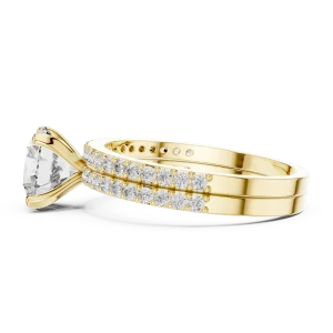 Ethereal Round Brilliant Pavé-Set Solitaire Ring - Image 4
