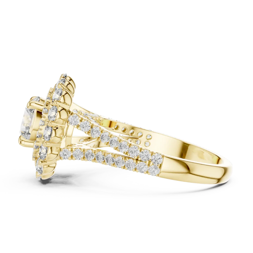 Luminary Round Brilliant Double Halo Solitaire Ring - Image 4