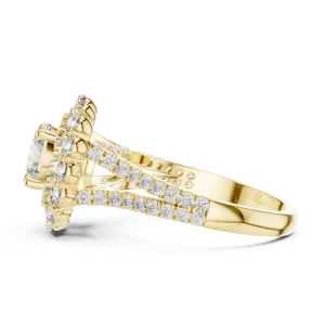 Luminary Round Brilliant Double Halo Solitaire Ring - Image 4