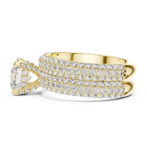 Luminary Round Brilliant Pavé-Set Solitaire Engagement Ring - Image 4