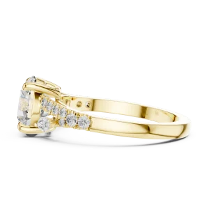 Ethereal Round Brilliant Marquise Accented Solitaire Ring - Image 4