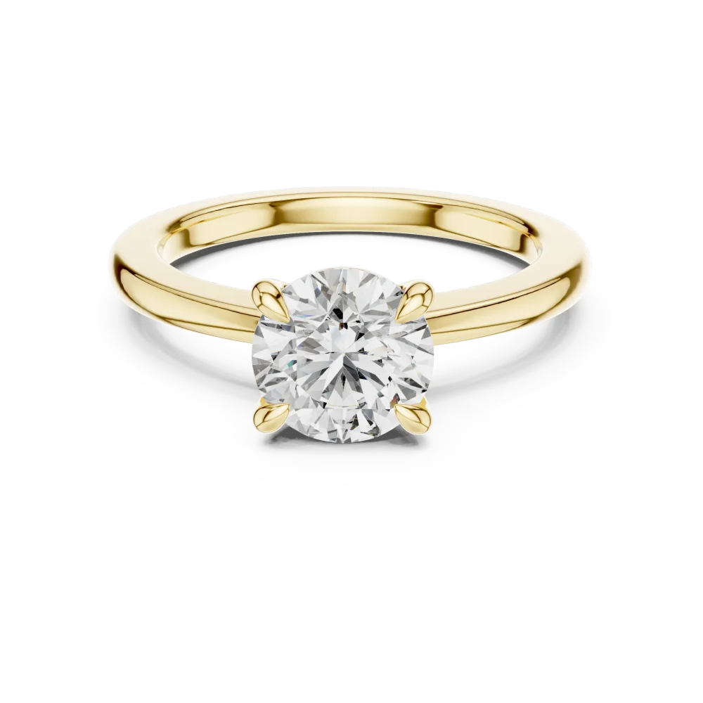 Ethereal Round Brilliant Cut Four-Prong Solitaire Ring - Image 2