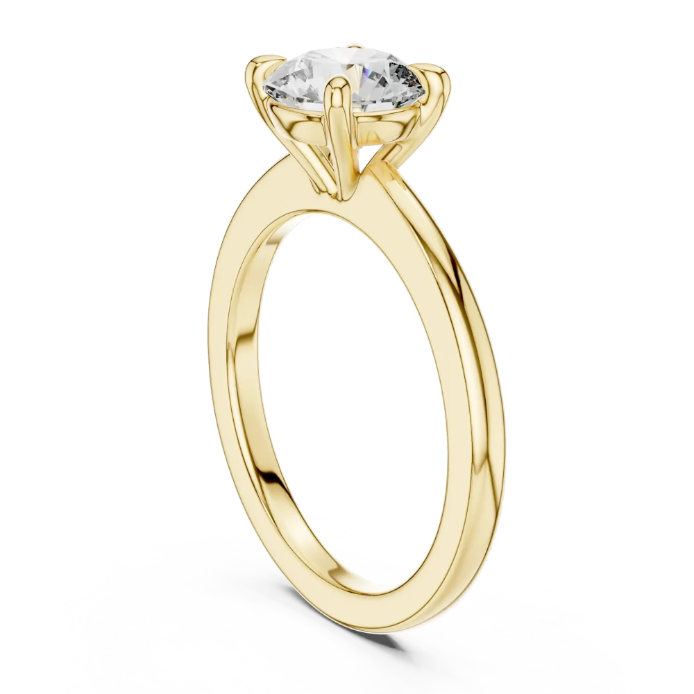 Ethereal Round Brilliant Cut Four-Prong Solitaire Ring - Image 3