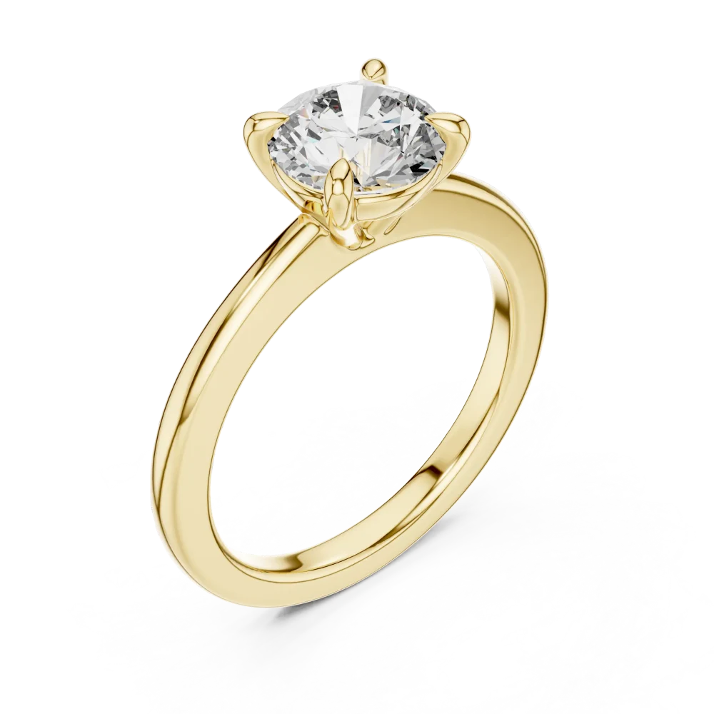 Experience timeless brilliance with this refined solitaire ring, featuring a stunning DIAMEUR lab-grown diamond. Shop this modern classic design today.