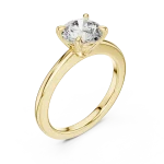 Ethereal Round Brilliant Cut Four-Prong Solitaire Ring