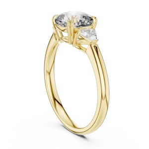 Ethereal Cushion and Trillion Three Stone Solitaire Ring - Image 3