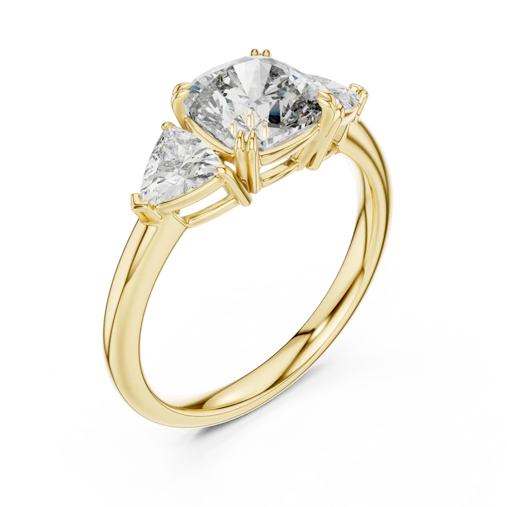Discover the radiant beauty of this three-stone DIAMEUR lab-grown diamond ring. Perfectly balanced and handcrafted for your collection. Shop today.
