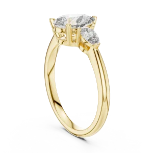 Ethereal Pear Cut Three-Stone Radiant Trilogy Ring - Image 3