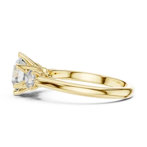 Ethereal Round Brilliant Three-Stone Solitaire Ring - Image 4