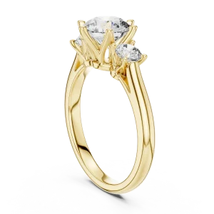 Ethereal Round Brilliant Three-Stone Solitaire Ring - Image 3