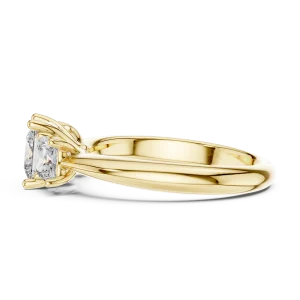 Symmetry Princess Cut Three Stone Modern Classic Ring - Image 4