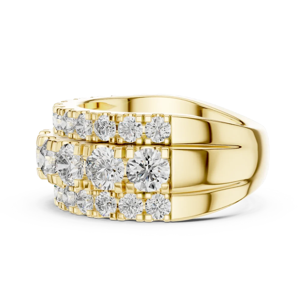 Luminary Round Brilliant Pavé-Set Multi-Row Eternity Band - Image 4