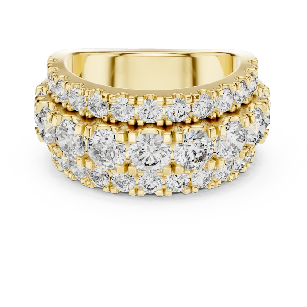 Luminary Round Brilliant Pavé-Set Multi-Row Eternity Band - Image 2