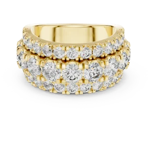 Luminary Round Brilliant Pavé-Set Multi-Row Eternity Band - Image 2