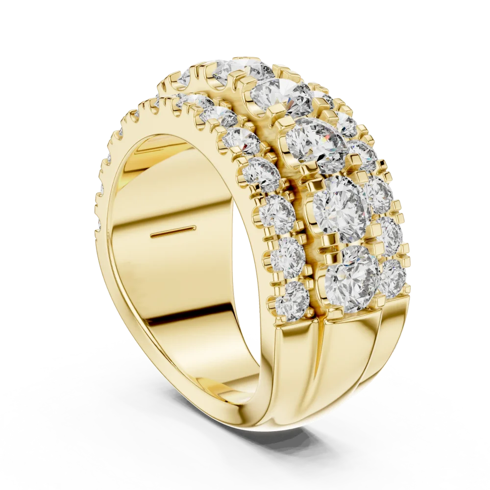 Luminary Round Brilliant Pavé-Set Multi-Row Eternity Band - Image 3