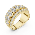 Luminary Round Brilliant Pavé-Set Multi-Row Eternity Band