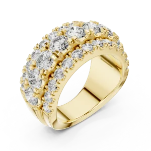 Luminary Round Brilliant Pavé-Set Multi-Row Eternity Band